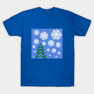 Hanukkah Christmas Snowy Scene T-Shirt